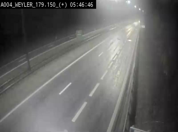 Webcam entre la sortie Arlon et la sortie Weyler sur l'E411. Vue orientée vers Luxembourg
