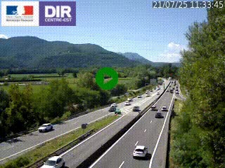 Caméra trafic à Meylan sur la Rocade-Sud de Grenoble en direction d'Aix-en-Provence