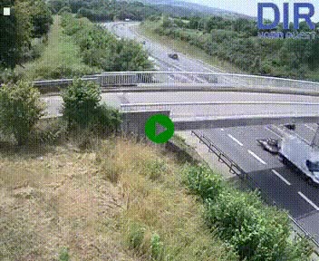 Webcam sur A84 à hauteur de Pont-Farcy, au niveau du pont autoroutier sur la Vire, au sud de Saint-Lô
