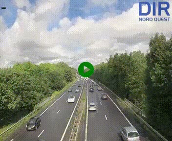 Webcam sur le périphérique de Caen (N814) à l'est de la ville, à Mondeville hauteur de la sortie 2, Presqu'île-Rives de l'Orne, au bout de l'autoroute A13