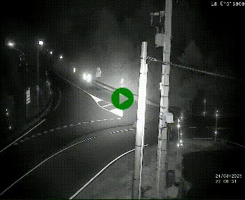 Webcam au carrefour de la croisade, à la jonction entre la N22 et la N320, avant le poste de douane franco-andorrane. Webcam à 1790 mètres d'altitude