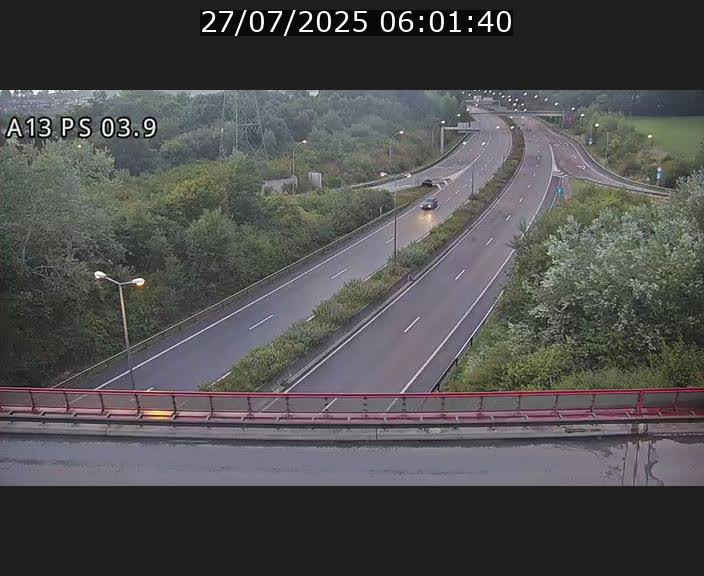 Traffic live webcam Luxembourg Ehlerange - A13 direction Esch-sur-Alzette - BK 6.8