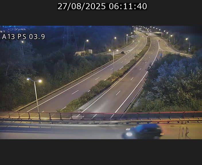 Traffic live webcam Luxembourg Differdange - A13 direction Esch-sur-Alzette - BK 3.9