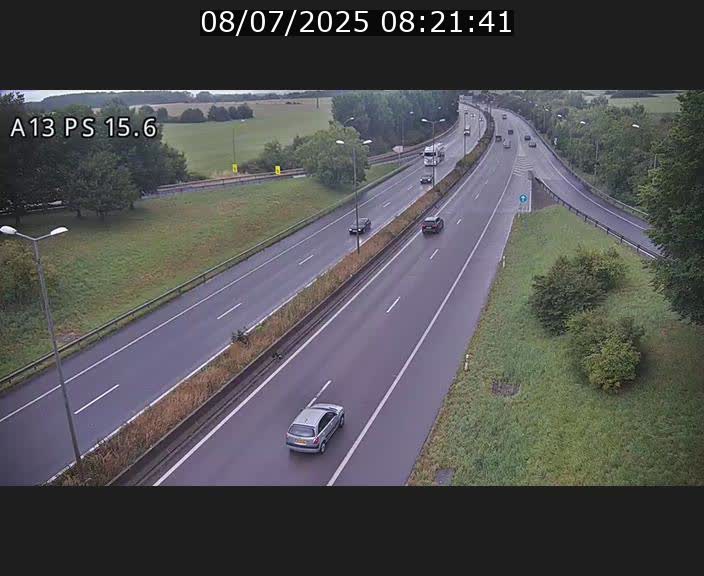 Traffic live webcam Luxembourg Kayl - A13 direction Dudelange - BK 15.6
