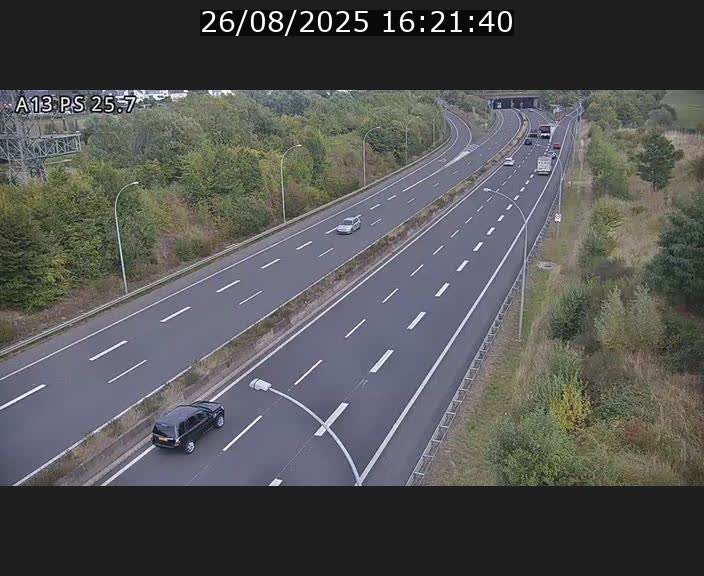 Traffic live webcam Luxembourg Frisange - A13 direction Allemagne - BK 26