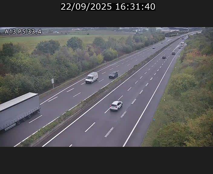 Webcam trafic sur A13 à hauteur de Mondorf-les-Bains en direction d'Altwies