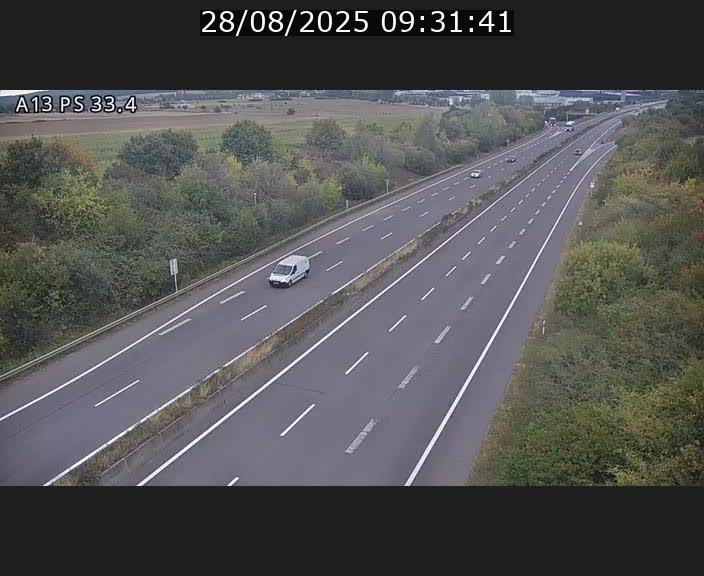 Webcam trafic sur A13 à hauteur de Mondorf-les-Bains en direction d'Altwies