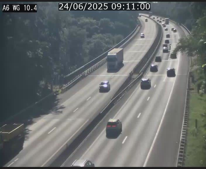Traffic live webcam Luxembourg Mamer - A6 - BK 10.4 - direction Luxembourg/France/Allemagne