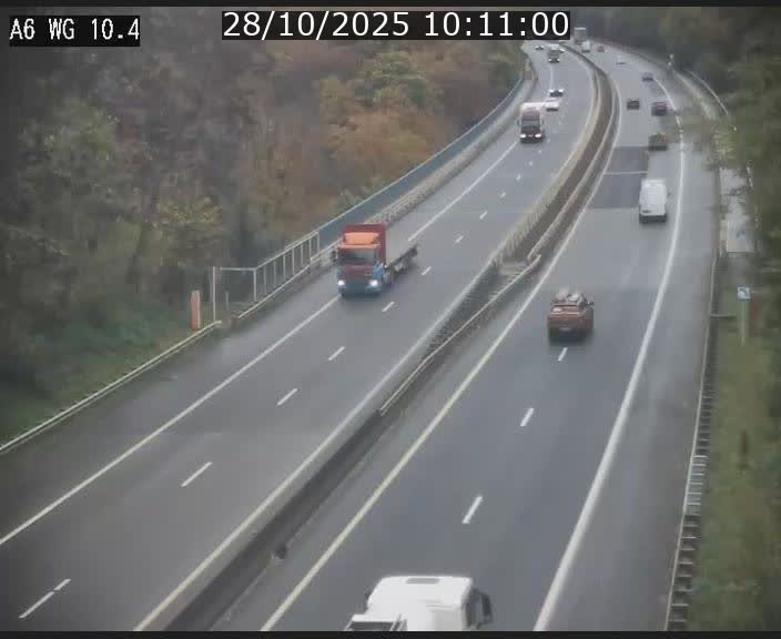 Traffic live webcam Luxembourg Mamer - A6 - BK 10.4 - direction Luxembourg/France/Allemagne