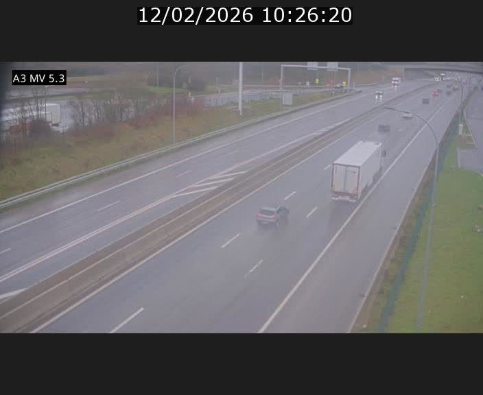 Webcam à l'Aire de Berchem au Luxembourg sur l'A3. Vue orientée vers la France