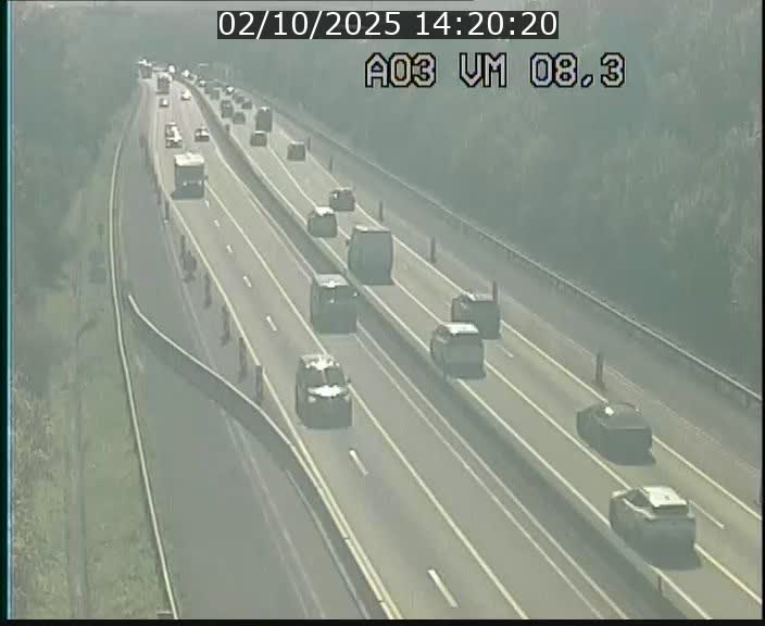 Traffic live webcam Luxembourg Bettembourg - A3 - BK 8.3 - direction France