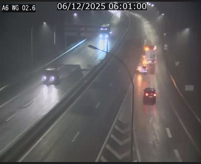 Traffic live webcam Luxembourg Croix de Cessange - A6 - BK 2.6 - direction France/Allemagne