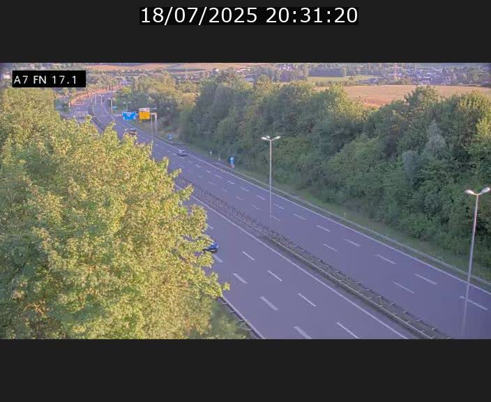 Caméra trafic Luxembourg - A7, Merscherbierg direction Mersch