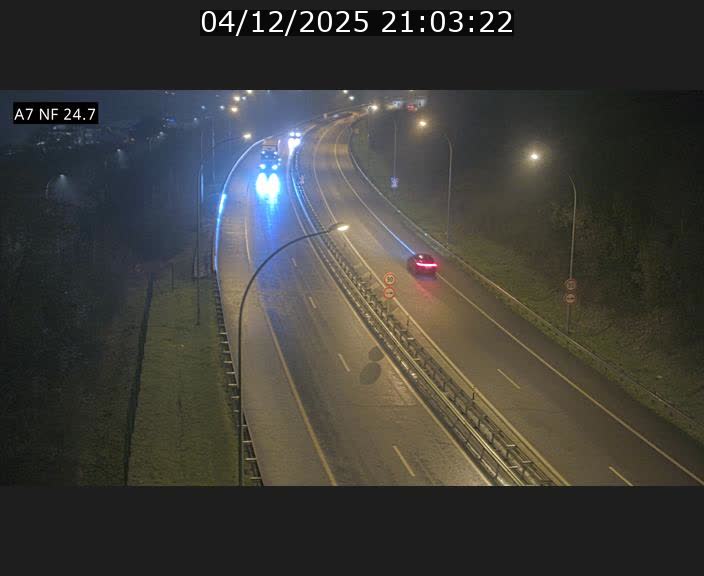 Caméra trafic Luxembourg - A7, Schieren direction Mersch