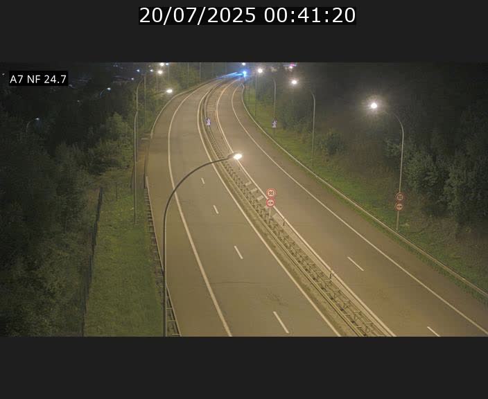 Caméra trafic Luxembourg - A7, Schieren direction Mersch