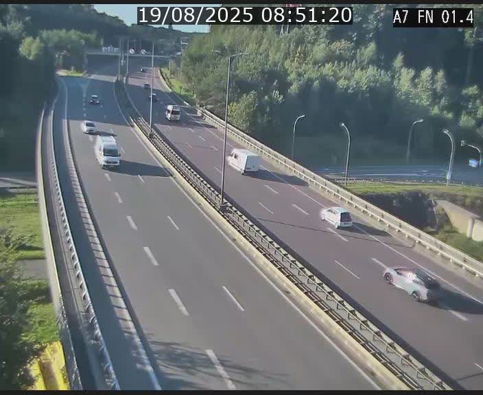 Caméra autoroute Luxembourg A7 - Tunnel Stafelter - direction Echangeur Grünewald