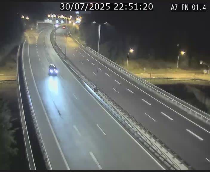 Caméra autoroute Luxembourg A7 - Tunnel Stafelter - direction Echangeur Grünewald