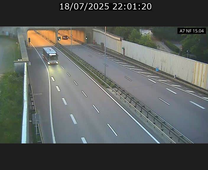 Caméra trafic Luxembourg - A7, Tunnel Mersch, entrée sud, direction Ettelbruck