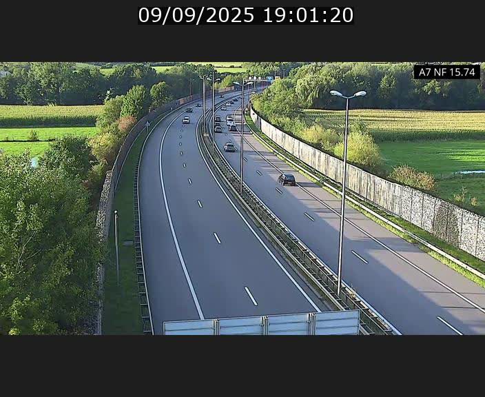 Caméra trafic Luxembourg - A7, Tunnel Mersch, entrée nord, direction Lorentzweiler
