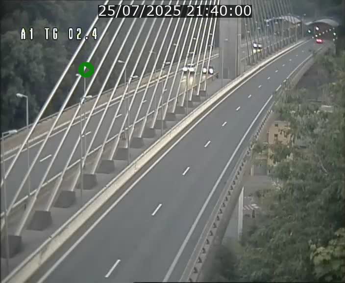Traffic live webcam Luxembourg Sandweiler - A1 direction Luxembourg-ville - BK 2.4