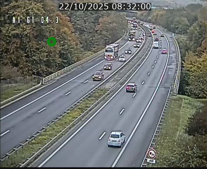 Traffic live webcam Luxembourg Itzig - A1 direction Sandweiler - BK 4.3