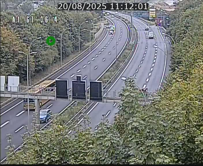 Traffic live webcam Luxembourg Hamm - A1 direction Sandweiler - BK 6.4