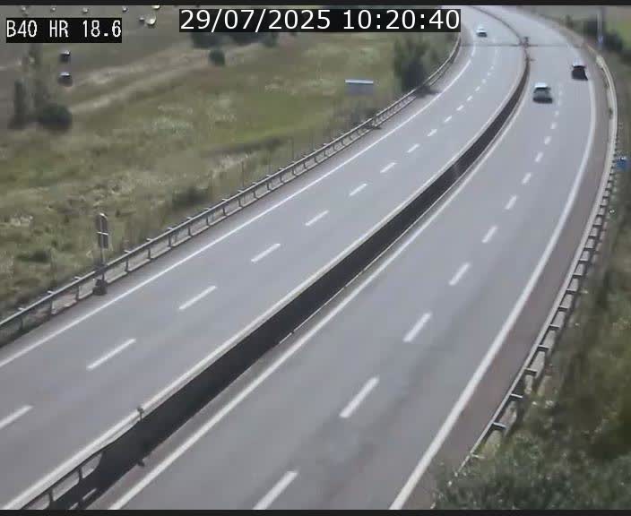 Webcam sur la route de liaison entre Micheville et Esch-Belval à la frontière entre le Luxembourg et la France. Vue orientée vers la Lorraine.