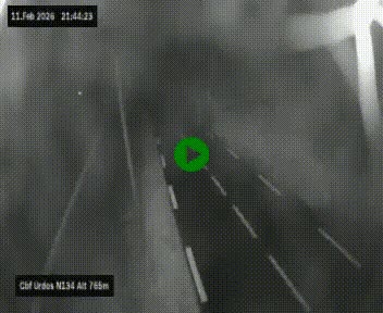 Webcam dans les Pyrénées Atlantique au niveau du col d'Urdos et du fort du Pourtalet sur la N134, en direction du Col et du tunnel du Somport, à 765 mètres d'altitude