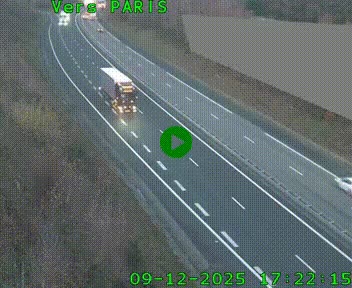 Caméra routière sur l'autoroute A20 à Saint-Pardoux-l'Ortigier, à la jonction avec l'A89. Vue orientée vers Paris