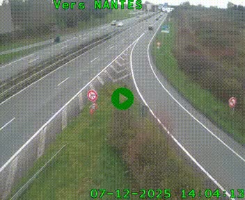 Webcam N147 au nord de Poitiers et à la jonction avec la A10