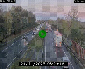 Webcam sur le périphérique de Rennes (N136) à hauteur de Maurepas, au nord de la ville
