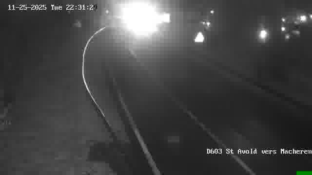 Webcam sur la D603 située à proximité de Saint-Avold. Vue orientée vers Macheren.