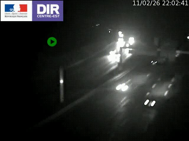 Caméra de circulation routière sur le boulevard périphérique Laurent Bonnevay de Lyon (D383) à hauteur de Bron, avant la jonction avec l'A43. Vue orientée vers l'échangeur