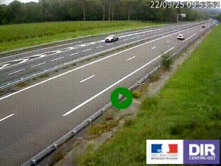 Webcam autoroute sur l'A77 à hauteur de Pouilly-sur-Loire en direction de Nevers