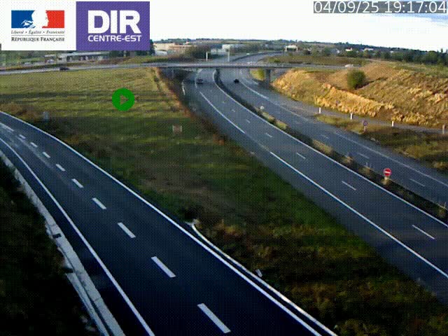Webcam sur le contournement de Valence, sur la Nationale 7, caméra orientée vers Lyon