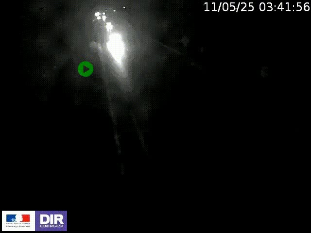 Webcam à Bron sur l'A43 à la jonction avec le boulevard périphérique de Lyon (D383). Vue orientée vers Lyon