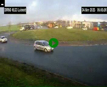 Webcam en périphérie de Chartres sur la N123, à hauteur de Luisant. Vue orientée vers Chartres