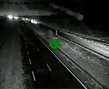 Webcam à hauteur de Vert-en-Drouais sur la N12, en périphérie de Dreux. Vue orientée vers Alençon