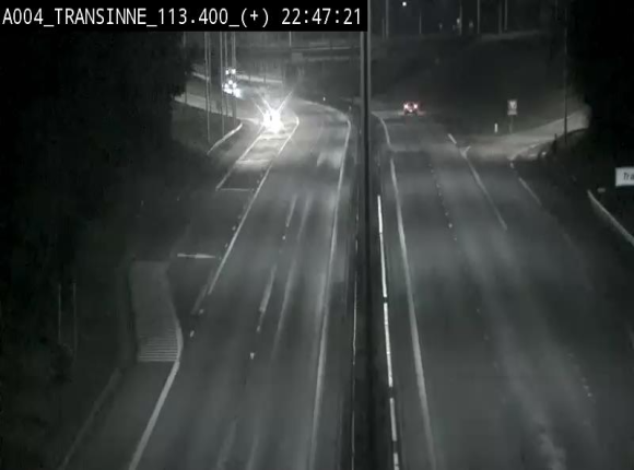 Webcam dans les Ardennes sur l'E411 à hauteur de Transinne. Vue orientée vers le sud de la Belgique