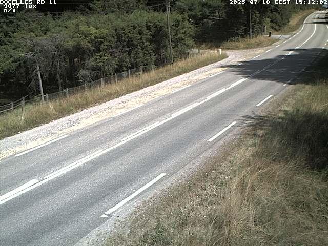 Webcam à 424 mètres d'altitude dans la Tranchée de Docelles dans les Vosges, à proximité d'Epinal sur la route de Gerardmer (D11)