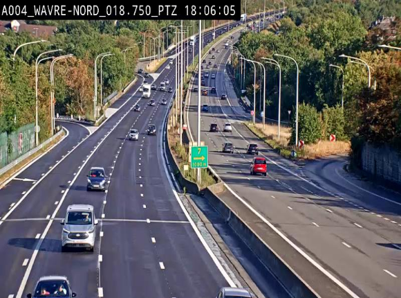 Webcam traffic E411(A4) - BK 18.7 - Bierges (Wavre Nord)