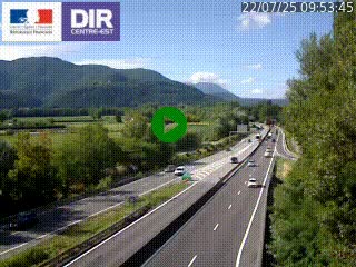 Caméra trafic à Meylan sur la Rocade-Sud de Grenoble en direction d'Aix-en-Provence