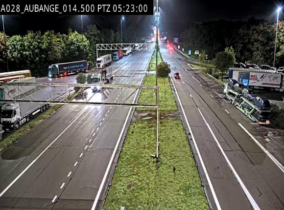 Webcam autoroute Belgique - Aubange - A28 direction Arlon - BK 14