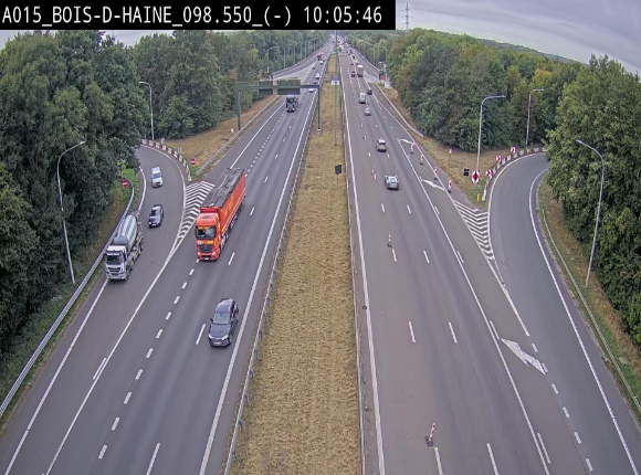 Webcam autoroute Belgique - Bois d'Haine - E42 - BK 98.6