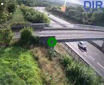Webcam sur A84 à hauteur de Pont-Farcy, au niveau du pont autoroutier sur la Vire, au sud de Saint-Lô