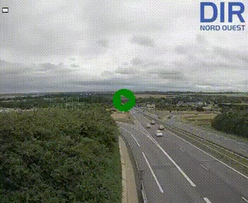 Webcam au début de l'A84 sur le périphérique Ouest de Caen (N814) à hauteur de la sortie 9, Porte de Bretagne