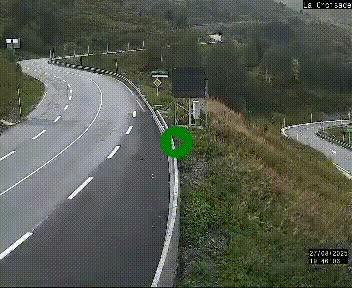 Webcam au carrefour de la croisade, à la jonction entre la N22 et la N320, avant le poste de douane franco-andorrane. Webcam à 1790 mètres d'altitude