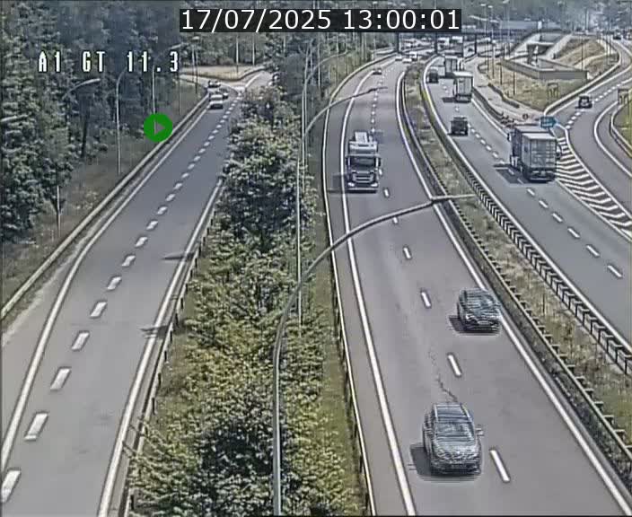 Traffic live webcam Luxembourg Senningerberg - A1 direction Allemagne - BK 11.3