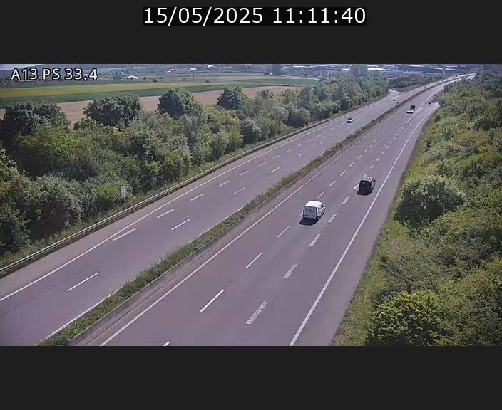 Webcam trafic sur A13 à hauteur de Mondorf-les-Bains en direction d'Altwies