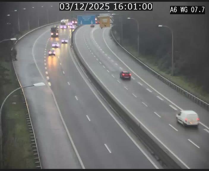 Traffic live webcam Luxembourg - Bridel - A6 - BK 7.7 - direction Belgique